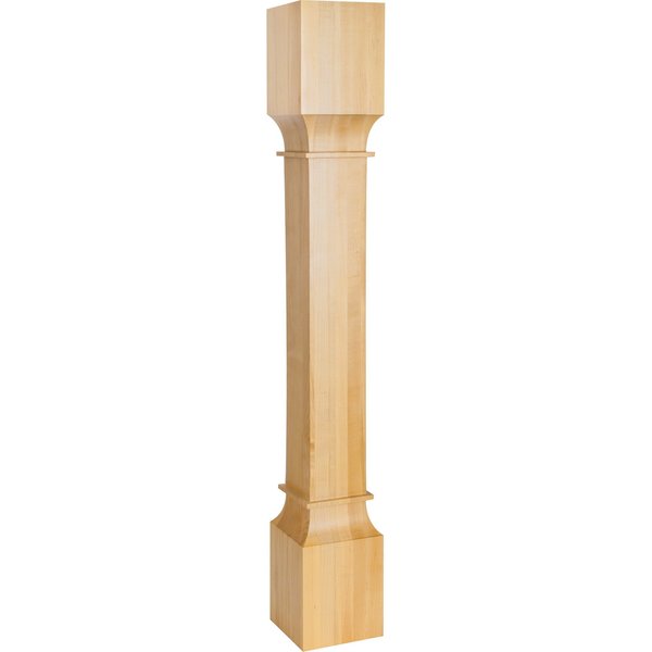 Hardware Resources 5" Wx5"Dx35-1/2"H Rubberwood Square Post P35RW